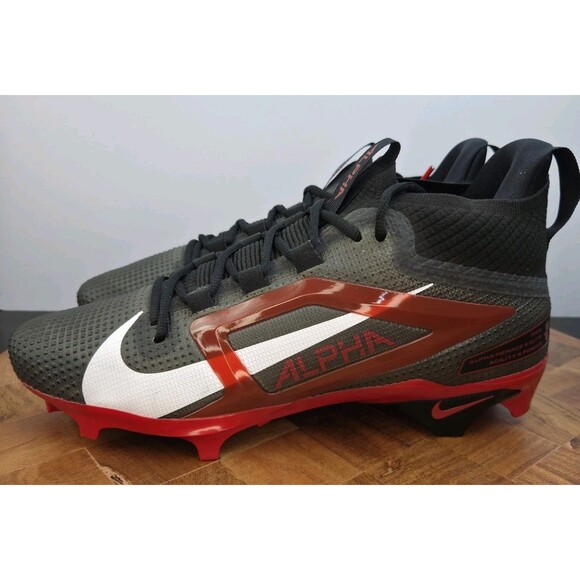 Nike Football Cleats Men\'s Size 11.5 Black Red Alpha Menace Elite 4 FZ7701-004 main image 6